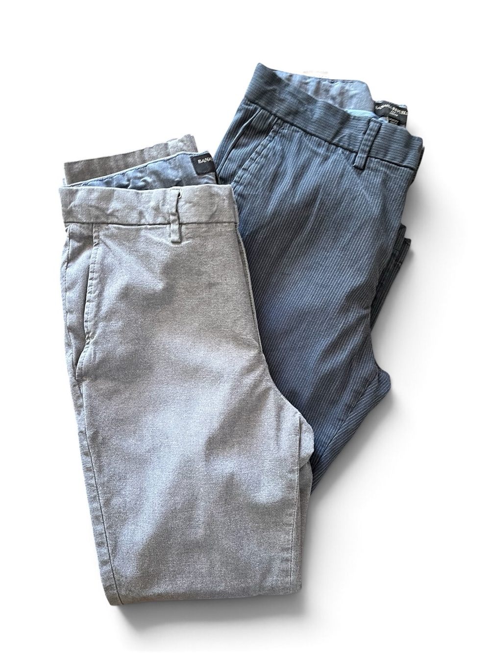 2/pack Banana Republic Men's Chinos - Light Gray & Slate Blue